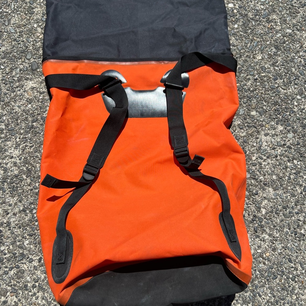 Orange and Black Men's Backpack